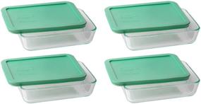 img 1 attached to Pyrex 3-cup Rectangle Glass Food Storage Set: Convenient Pack of 4 Containers