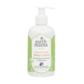 img 3 attached to Earth Mama Baby Lotion - Sweet Orange Scent, 8 fl oz (Pack of 3)