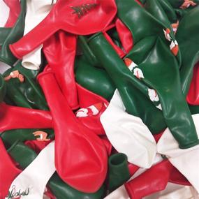 img 1 attached to 🎈 Set of 50 Christmas Latex Balloons, 12 Inch in Red, Green, and White – Ideal for Christmas Party Decorations, School Classroom Activities, Kids' Giveaways