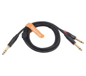 img 3 attached to TISINO 1/4 inch TRS Stereo to Dual 1/4 inch TS Mono Insert Cable Y-Splitter Stereo Breakout Cable Patch Cord - 3.3ft: Enhanced SEO-friendly Product Name