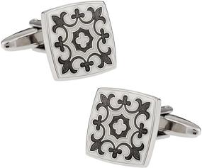 img 4 attached to Элегантные манжеты Cuff Daddy White Fleur Cufflinks Presentation для стильного высказывания