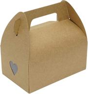 🎂 yuphoo коробки для маленьких пекарен с окошком на 20 штук | 5.5 x 3.5 дюйма бумажная подарочная коробка для торта | пустая для детского дня рождения, пищи, детского душа и свадьбы | коричневая логотип