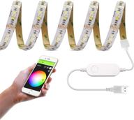 🔌 gidealed smart wifi usb strip lights rgbww kit - compatible with alexa/google home, app/voice control - 5v lightstrip diy decoration ambience lighting - color changing, music sync, and time setting logo