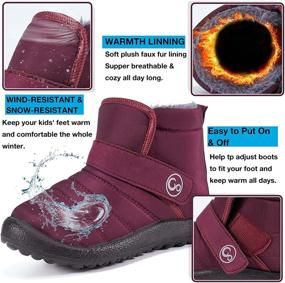 img 1 attached to 👦 Waterproof and Comfortable Toddler Boys' Outdoor Booties with Handles