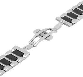 img 2 attached to 💎 High-Quality Stainless Steel Bracelet with Deployant Clasp