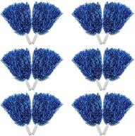 🔵 stunning royal blue pom poms - set of 12 for cheerleading, sports events, and parties logo