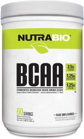 img 2 attached to NutraBio BCAA 5000 Порошок: Ускорение Роста Мышц и Восстановление с Ферментированными Ветвистыми Аминокислотами - Веган, Без Глютена - Несладкий, 60 Порций