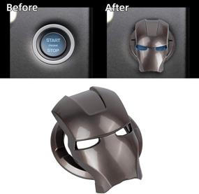 img 1 attached to Enhance Your Car's Style and Protection with Sport Style Aluminum Alloy Car Start Button Cover in Black