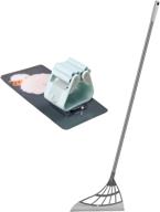 gray silicone magic broom with hook - multifunctional cleaning tool for floors, windows, and pet hair removal logo