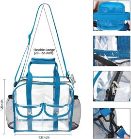 img 1 attached to 👜 Stay Stylishly Organized: Mofasvigi Clear Bag for School Concerts Travel - Stadium Approved, Waterproof Tote Bags