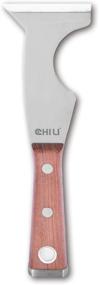 img 3 attached to Multipurpose Stainless Steel Painters Tool with Hammer End - Made in Taiwan | Spackle Caulk Remover, Roller Cleaner, Putty Knife, Wallpaper Scraper, Bottle Opener | Chili Tools