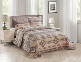 img 1 attached to Southwest Bedspread Charcoal American Patterns