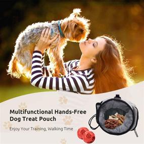 img 2 attached to 🐶 Nvcturne Dog Treat Pouch - Easy Carry Pet Toy & Treat Bag for Hands-Free Puppy Training, Kibble, Treats