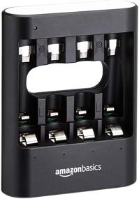 img 4 attached to Black Amazon Basics Rapid USB Battery Charger for Ni-MH AA / AAA Nickel-Metal Hydride Batteries