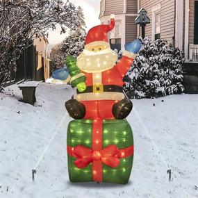 img 1 attached to 🎅 Vanthylit 6FT Inflatable Santa Claus Lights - Premium Outdoor Christmas Decoration for Yard Party & Holiday with Warm White LED"