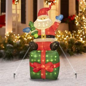 img 2 attached to 🎅 Vanthylit 6FT Inflatable Santa Claus Lights - Premium Outdoor Christmas Decoration for Yard Party & Holiday with Warm White LED"
