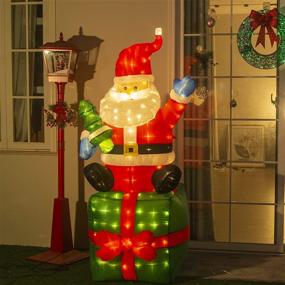 img 3 attached to 🎅 Vanthylit 6FT Inflatable Santa Claus Lights - Premium Outdoor Christmas Decoration for Yard Party & Holiday with Warm White LED"