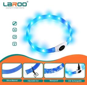 img 3 attached to 🐶 LaRoo Led Dog Collar Light: USB Rechargeable, Waterproof & Reflective for Safe Night Walking - Ideal for Large, Medium, and Small Dogs