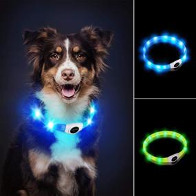 img 4 attached to 🐶 LaRoo Led Dog Collar Light: USB Rechargeable, Waterproof & Reflective for Safe Night Walking - Ideal for Large, Medium, and Small Dogs