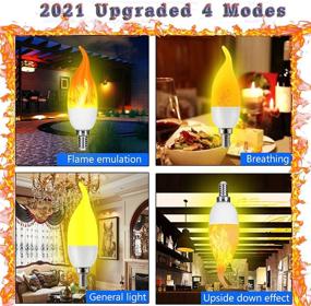 img 3 attached to 🕯️ Enhance Ambiance with Artistic Flame Effect Candelabra Light Industrial Electrical