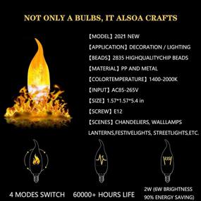 img 2 attached to 🕯️ Enhance Ambiance with Artistic Flame Effect Candelabra Light Industrial Electrical