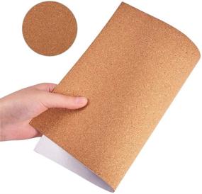 img 1 attached to BENECREAT 8 Pack A4 Cork Sheets - 1mm Thick, Self-Adhesive, Rectangle - Ideal for Coasters, Wall Decoration, Party Crafts: DIY Supplies