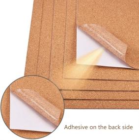 img 2 attached to BENECREAT 8 Pack A4 Cork Sheets - 1mm Thick, Self-Adhesive, Rectangle - Ideal for Coasters, Wall Decoration, Party Crafts: DIY Supplies