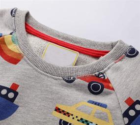 img 2 attached to BGIRNUK Crew Neck Sweatshirts Toddler Pullover Boys' Clothing at Fashion Hoodies & Sweatshirts