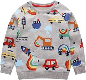 img 4 attached to BGIRNUK Crew Neck Sweatshirts Toddler Pullover Boys' Clothing at Fashion Hoodies & Sweatshirts