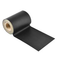 self-adhesive leather repair tape for sofas, car seats, handbags, furniture - 5 x 180 inches, black patch logo