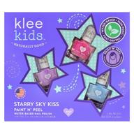 🌟 klee kids peelable nail polish gift set - water-based, non-toxic, odor-free, made in usa. starry sky kiss. logo