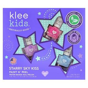 img 4 attached to 🌟 Klee Kids Peelable Nail Polish Gift Set - Water-Based, Non-Toxic, Odor-Free, Made in USA. Starry Sky Kiss.