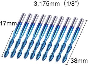 img 1 attached to Набор фрезерных спиралей SainSmart Genmitsu из 10 штук: точный режущий и маршрутизирующий инструмент
