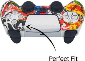 img 3 attached to LoMas PS5 Controller Skins - Joystick Silicone Cover Protector Case for Playstation 5 - Console Skin with Ps5 Thumb Grips - Anti Slip Design Controller Cover - Odor-Free (Motoracer)