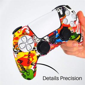 img 2 attached to LoMas PS5 Controller Skins - Joystick Silicone Cover Protector Case for Playstation 5 - Console Skin with Ps5 Thumb Grips - Anti Slip Design Controller Cover - Odor-Free (Motoracer)