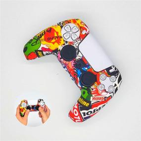 img 4 attached to LoMas PS5 Controller Skins - Joystick Silicone Cover Protector Case for Playstation 5 - Console Skin with Ps5 Thumb Grips - Anti Slip Design Controller Cover - Odor-Free (Motoracer)