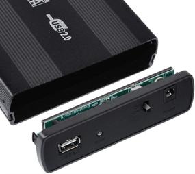img 2 attached to Корпус внешнего накопителя HDD 3,5 дюйма USB 3.0/USB 2.0 для жесткого диска SATA 3.5 дюйма с кузовом из алюминия (USB2.0-черный)