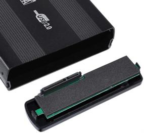 img 1 attached to Корпус внешнего накопителя HDD 3,5 дюйма USB 3.0/USB 2.0 для жесткого диска SATA 3.5 дюйма с кузовом из алюминия (USB2.0-черный)