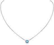 chicsilver birthstone sterling aquamarine necklace logo