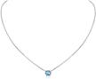 chicsilver birthstone sterling aquamarine necklace logo