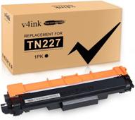 🖨️ v4ink 1pk compatible toner cartridge: brother tn223bk tn227bk (black) - reliable replacement for brother hl & mfc printers logo