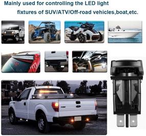 img 1 attached to 🔆 Xislet LED Light Bar Rocker Switches - ATV Polaris Ranger RZR 800-1000 XP Turbo Can Am Commander 800 Maverick X3 Rear Lights UTV Rocker Switch, Amber Backlit (Combo Package)