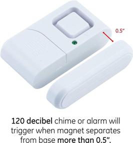 img 1 attached to 🚪 GE Personal Security Window/Door Alarm, 4-Pack, DIY Protection, Burglar Alert, Wireless, Chime/Alarm, Easy Installation, Ideal for Home, Garage, Apartment, Dorm, RV and Office, 45174, 4