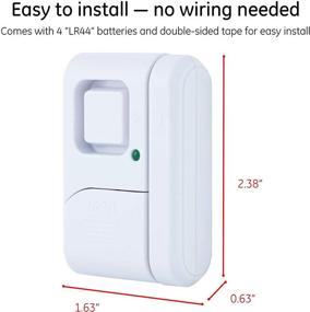 img 3 attached to 🚪 GE Personal Security Window/Door Alarm, 4-Pack, DIY Protection, Burglar Alert, Wireless, Chime/Alarm, Easy Installation, Ideal for Home, Garage, Apartment, Dorm, RV and Office, 45174, 4