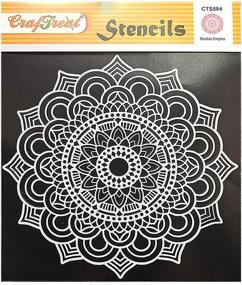 img 4 attached to 🖼️ Large Mandala Wall Art Stencil Template by CrafTreat - Reusable DIY Stencils for Painting on Wood, Canvas, Paper, Fabric, Floor, and Wall - 6X6 Inches in Size