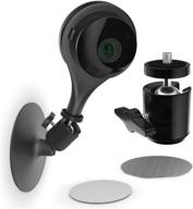 aboom 360 degree adjustable wall mount bracket kit for google nest cam - effortless hole-free installation (pack of 2) excluding google nest cam logo