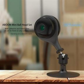 img 3 attached to Aboom 360 Degree Adjustable Wall Mount Bracket Kit for Google Nest Cam - Effortless Hole-Free Installation (Pack of 2) Excluding Google Nest Cam