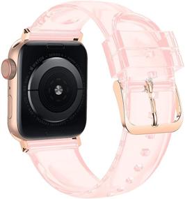 img 3 attached to 🌟 Iiteeology Женский браслет для Apple Watch из блестящего силикона - совместим с Apple Watch Series 7/6/SE/5/4/3/2/1 - 38 мм 40 мм 41 мм 42 мм 44 мм 45 мм.