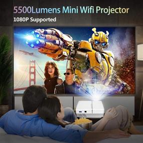 img 3 attached to 🎬 Upgraded Wevivi Mini Projector 2021 with Tripod and Carry Case – Native 720P Home Theater Projector, Supports 1080P & 220" Display for Movies. Compatible with iPhone, TV Stick, PS4, DVD, Android & iOS.