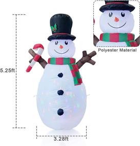 img 3 attached to 5FT Outdoor Inflatable Snowman Christmas Decor with LED Lights for Garden Lawn Xmas Decoration – Includes Blower and Adaptor for Indoor and Outdoor Use